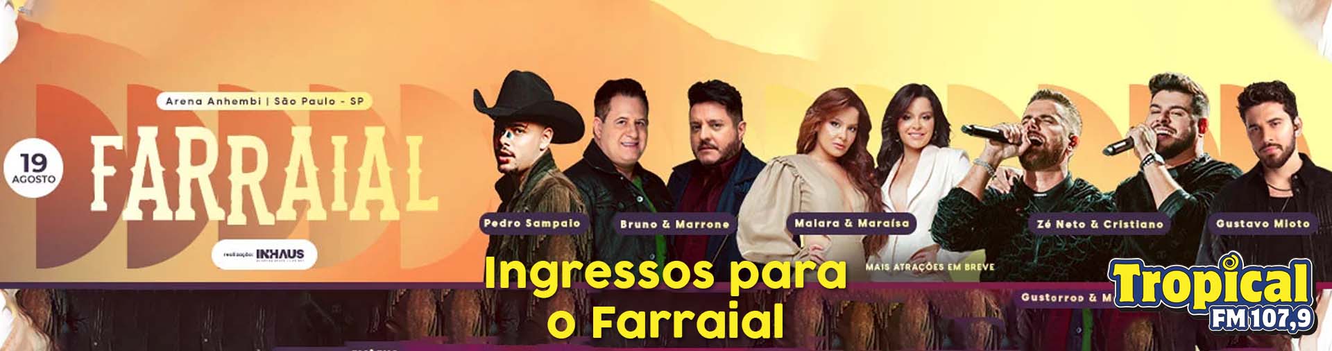 Banner Ingressos para o Farraial